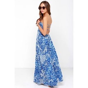Boho Me... Blue Backless Maxi Dress Summer